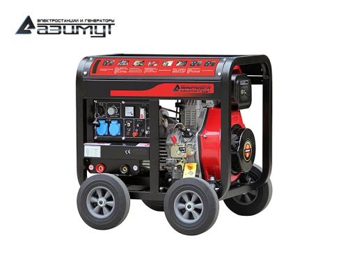 1-фазный бытовой дизельный генератор 6 кВт воздушного охлаждения АДП-6.0-230-ВЭ (3000 об/мин)